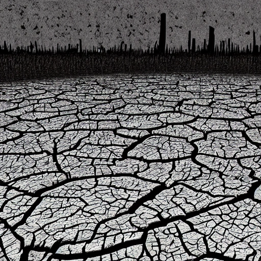 drought, illustration style
