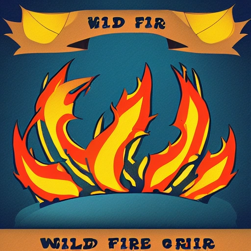 wild fire, illustration style
