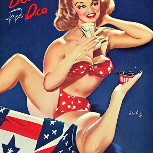 pin up decada de 50 nos EUA  , 