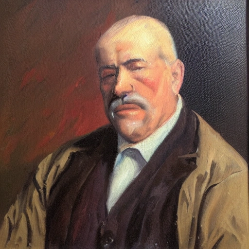 Middle-aged man, Oil Painting