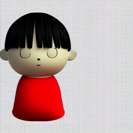 cute simple japanese character
, Cartoon, 3D