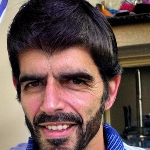 Nicolas Veron argentino con pelo y canas
