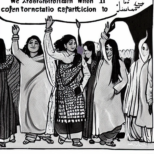 representation of women preserving the culture of pakistan, Cartoon