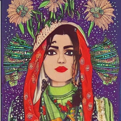 a poster on the representation of women preserving the culture of Pakistan, Trippy