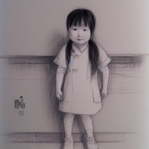 Little girl, flower, nature, girl, drawing, HD wallpaper | Peakpx