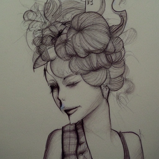 girls, Pencil Sketch, Cartoon, Trippy - Arthub.ai