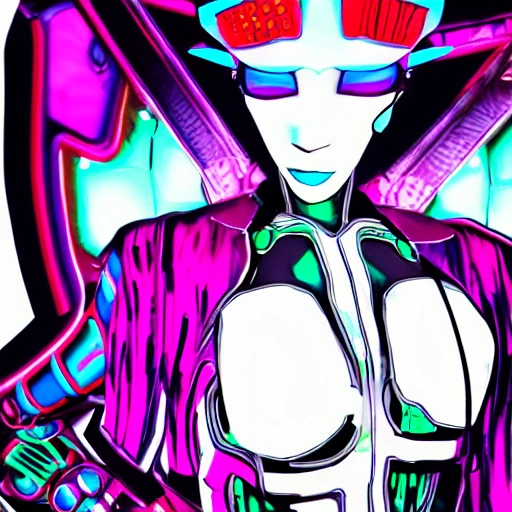 closeup exotic trippy futuristic cyberpunk Ghost in the Shell love festival --v 5 --ar 16:9