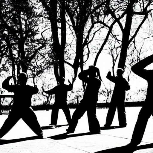 Tai Chi,high contrast