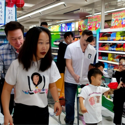 Elon Musk Shopping in Chinese School, Trippy