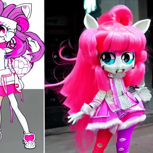 A street mixing Cyber ponk and traditional chinese style