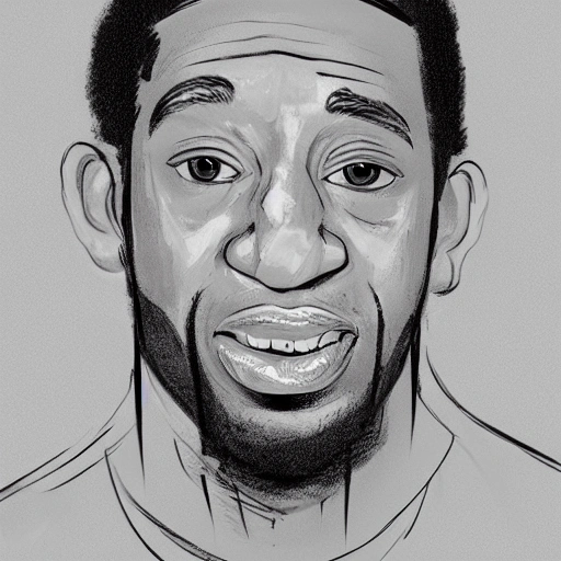 Tracy McGrady, painted by jason van hollander and melvyn grant, trending on artstation, rembrandt lighting fish eye pixar, magic realism, noodly, futuresynth, ink drawing, dunk
