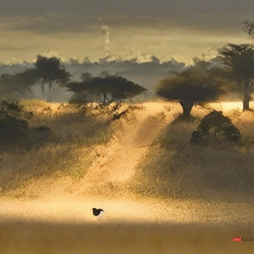 
"Imagina una vasta llanura en la sabana africana, bañada por la cálida luz del atardecer. En el centro de la llanura, hay una familia de leones, compuesta por un majestuoso león macho, una leona y sus dos cachorros. El león se encuentra en posición de descanso, pero alerta, mientras la leona observa a lo lejos en busca de presas potenciales. Los cachorros, juguetones, se entretienen con una rama cercana. Al fondo, el sol se encuentra en su ocaso, pintando el cielo con tonos cálidos y anaranjados. Utilizando inteligencia artificial, crea una imagen que capture la belleza y la majestuosidad de esta escena
  