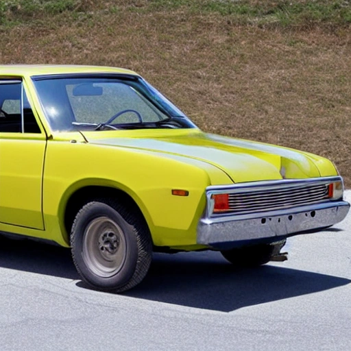 1972 4-door light yellow amc hornet