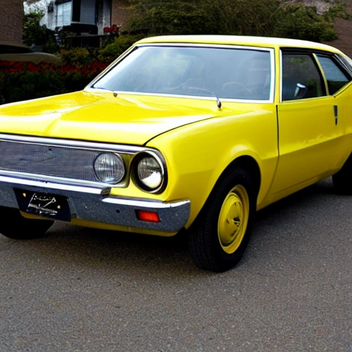 1972 4-door light yellow amc hornet