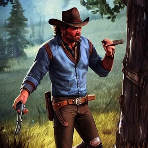 /imagine prompt: Arthur Morgan beats Micah, realistic style, highest quality::3 --ar 2:1 --v 4 --stylize 1000