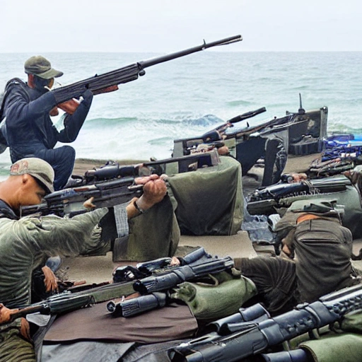 man  strong  gun  fire asian  taiwan  sea  mayun