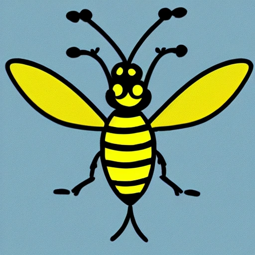 little bee with wings, Cartoon