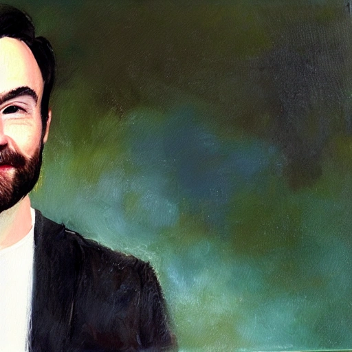 Charlie Cox, cute smile, Oil Painting