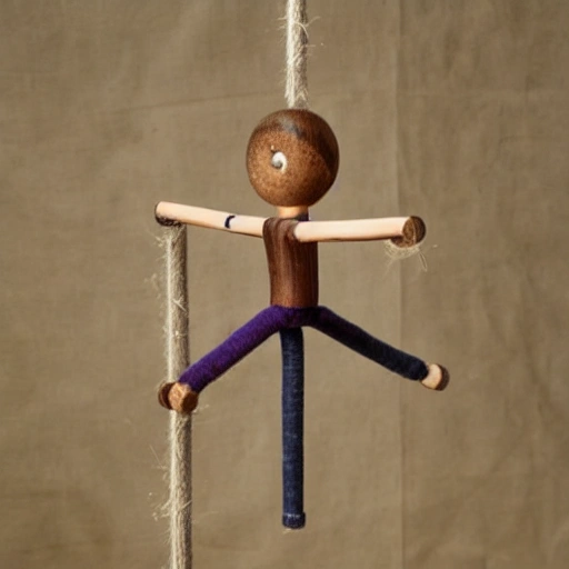 wood toy funambulist dancer 