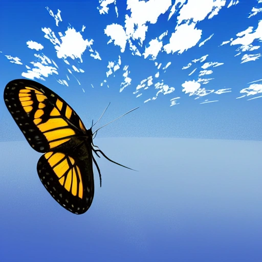 butterfly
, 3D, mountain 