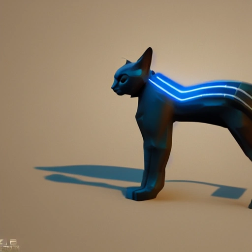 3d render cyberpunk CAT