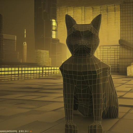 3d render cyberpunk CAT