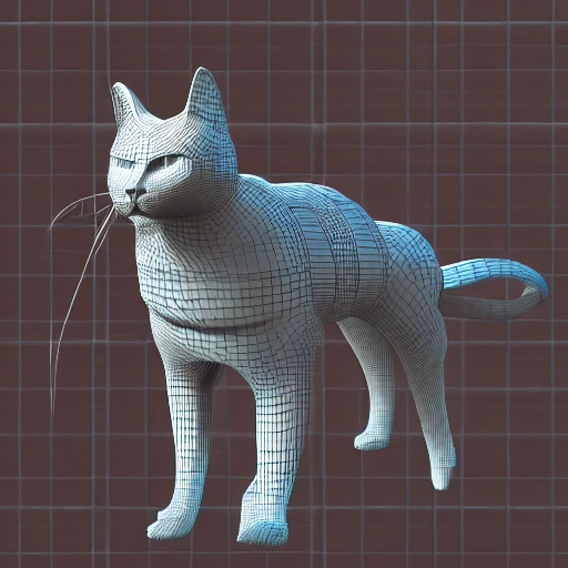 3d render cyberpunk CAT