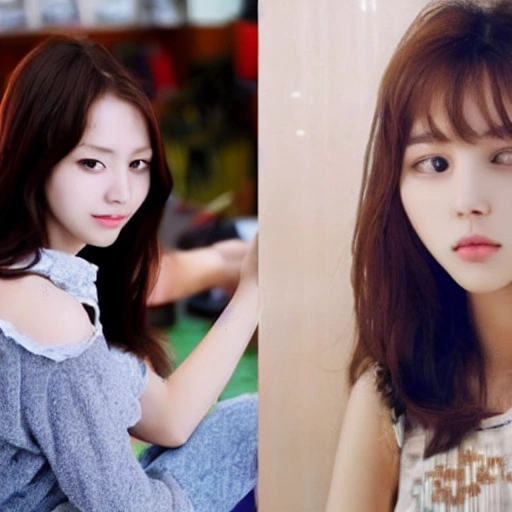  The Combination of korean and Western Girls' Appearance 