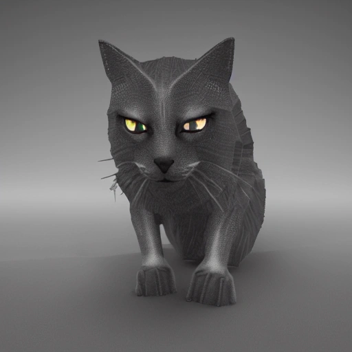 3d render cyberpunk CAT