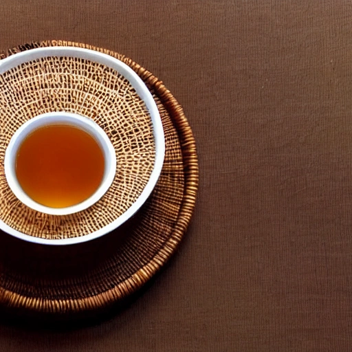 Please add a beautiful woman to introduce me to the rattan tea in the picture, , Trippy