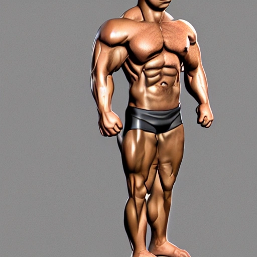 ,man, 3D,muscle