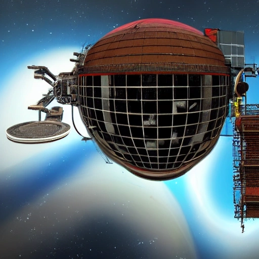 The Refueling Station: Generate an image of an abandoned refueling station, hovering above the turbulent, colorful clouds of a gas giant planet. The station is designed to refuel spacecraft and has large fuel storage tanks connected to a network of pipelines and hoses. The abandoned base is surrounded by a dense, thick mist, and the image should convey a sense of isolation and desolation. The station should feature intricate details such as rusted metal grates, leaking pipes, and discarded equipment. (((Remove Artifacts))), (((Ultra Detailed))), ((8K)), (((Enhanced)))