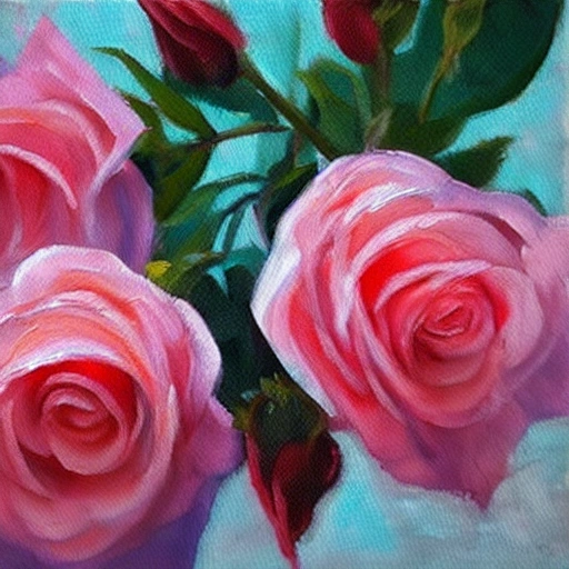 , Oil Painting rosas