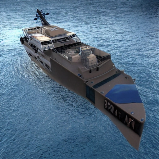 un barco pirata futurista, 3D