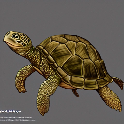 digital detailed full body of anthromorphic female turtle