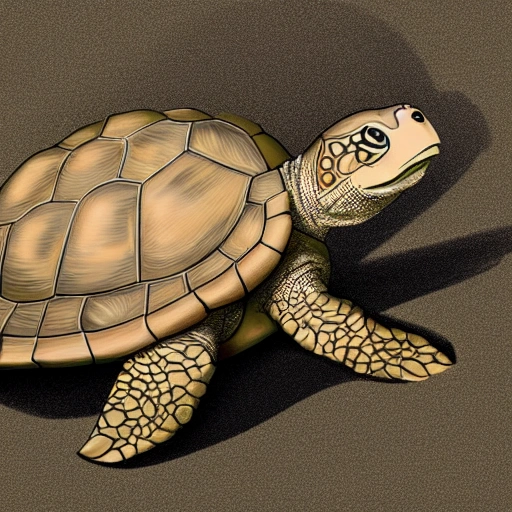 digital detailed full body of anthropomorphic female turtle 
