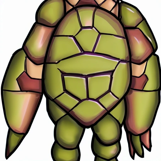 digital detailed full body of anthropomorphic female turtle 
