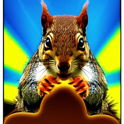 , Trippy, 3D,**Squirrel speaking, looking up with his hands clasped with a big bushy tail, colorful** - Upscaled (Light) by <@772593196265898005> (fast)