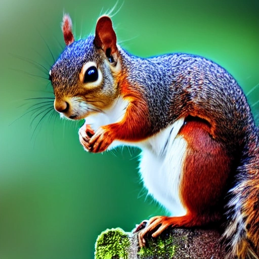 **Squirrel speaking, looking up with his hands clasped with a big bushy tail, colorful** - Upscaled (Light) by <@772593196265898005> (fast)