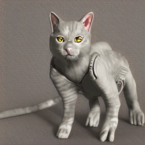 3d render cyberpunk CAT