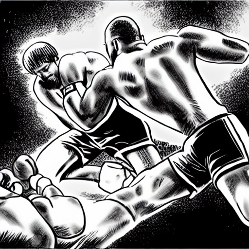 , Cartoon，UFC，punch