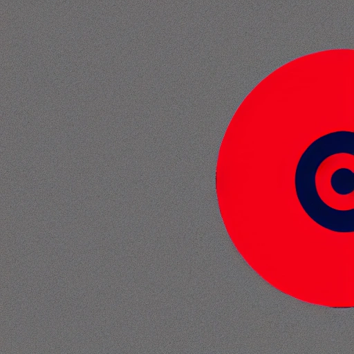 Generate a circular, red company logo based on the poppy flower.
