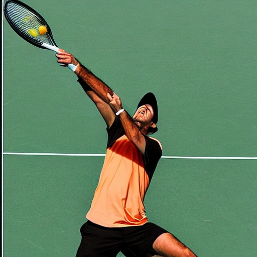 Tiger playing tennis, punk