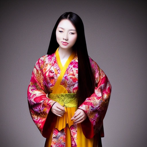 Realistic and Realistic Full Body Portrait of a Classical Chinese Beautiful Girl