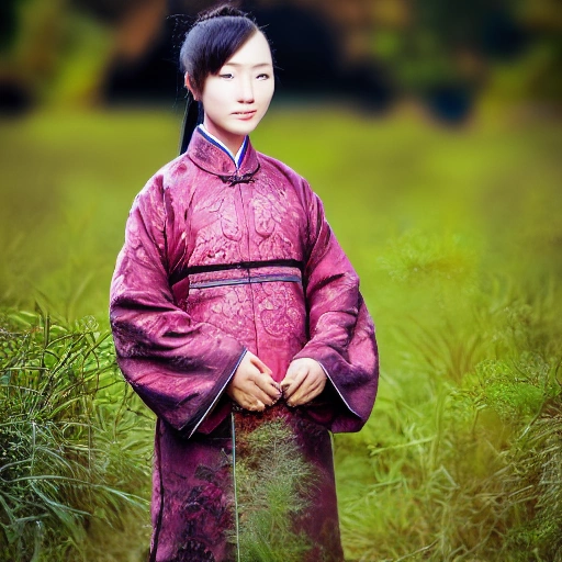 Realistic and realistic full body portrait of a classical Chinese girl. Ultra clear. noise reduction