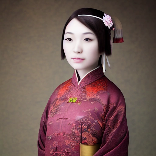 Realistic and realistic full body portrait of a classical Chinese girl. Ultra clear 8k resolution. noise reduction