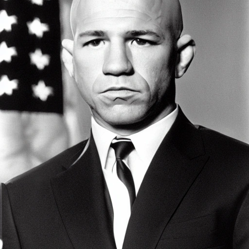 prisident dana white，muscle and young，handsome face，brilliant eyes