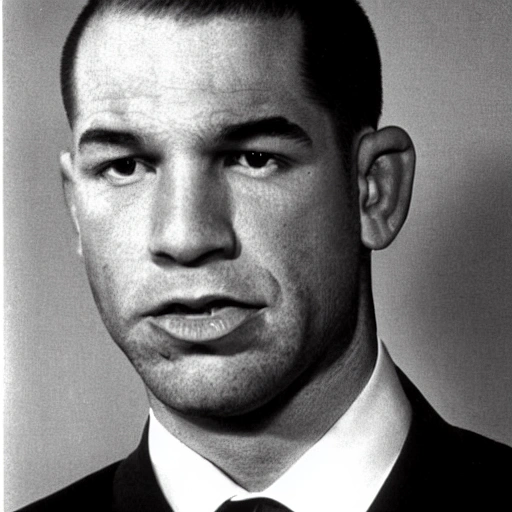 prisident dana white，muscle and young，handsome face，brilliant eyes，beautiful ear，with black hair，no mustache