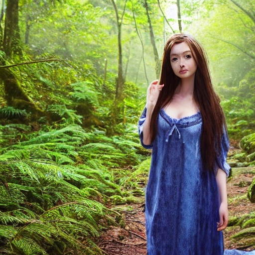 Best quality, highly detailed and realistic , 16k resolution ultra high definition image noise reduction High detail RAW color photo professional, highly detail face: 2, a detailed portrait of one woman walking in the forest, very sexy long dress, wet clothes, wet hair, see through cloths, detailed skin, perfect medium hair, shade,rainy sunny day