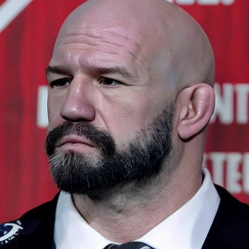 prisident dana white，white people，20 yo，strong arm，muscle，nice black suit，handsome face，brilliant eyes，beautiful ear，looks like a hitman，half neacked，no mustaches，a a4 car behind him, Cartoon